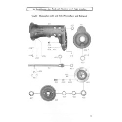 Z03 Ersatzteilliste, Wartungsanleitung ZF -Antrieb A-4 (Hinterachse). Für den Porsche Diesel Junior