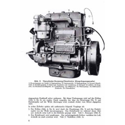 Handbuch für den 4-zylinder Hanomag diesel-motor, hand boek