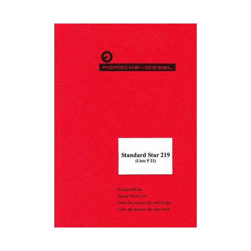 P-23 Ersatzteilliste Porsche-Diesel Standard Star 219, onderdelenlijst