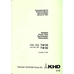 Werkstatthandbuch Getriebe Deutz TW35 TW50, werplaatshandboek