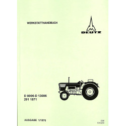 Werkstatthandbuch Deutz D8006-D5506 291 1871, werkplaats handboek