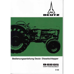 Bedienungsanleitung Deutz-Dieselschlepper D6005, gebruiksaanwijzing