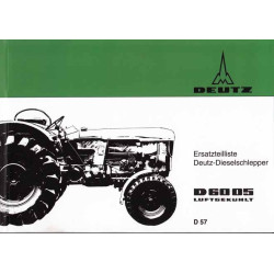 D57 - Ersatzteilliste Deutz-Dieselschlepper D6005