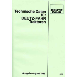 Technische Daten für Deutz-Fahr Traktoren