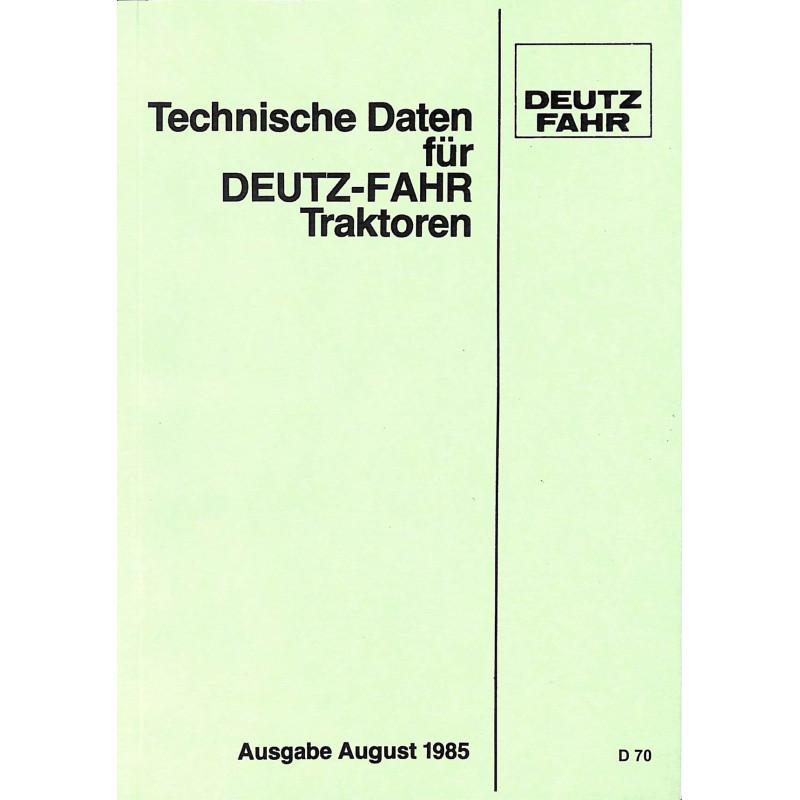 Technische Daten für Deutz-Fahr Traktoren